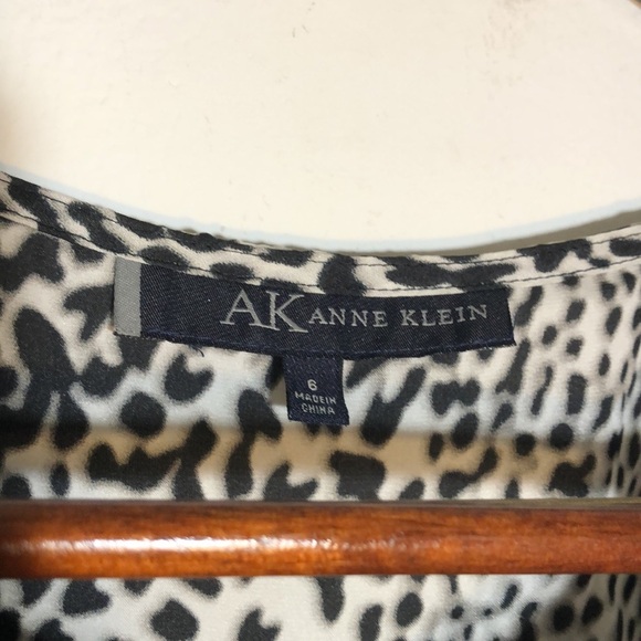 AK Anne Klein Leopard Cheetah Print Sleeveless Ruffled Top - Picture 5 of 8